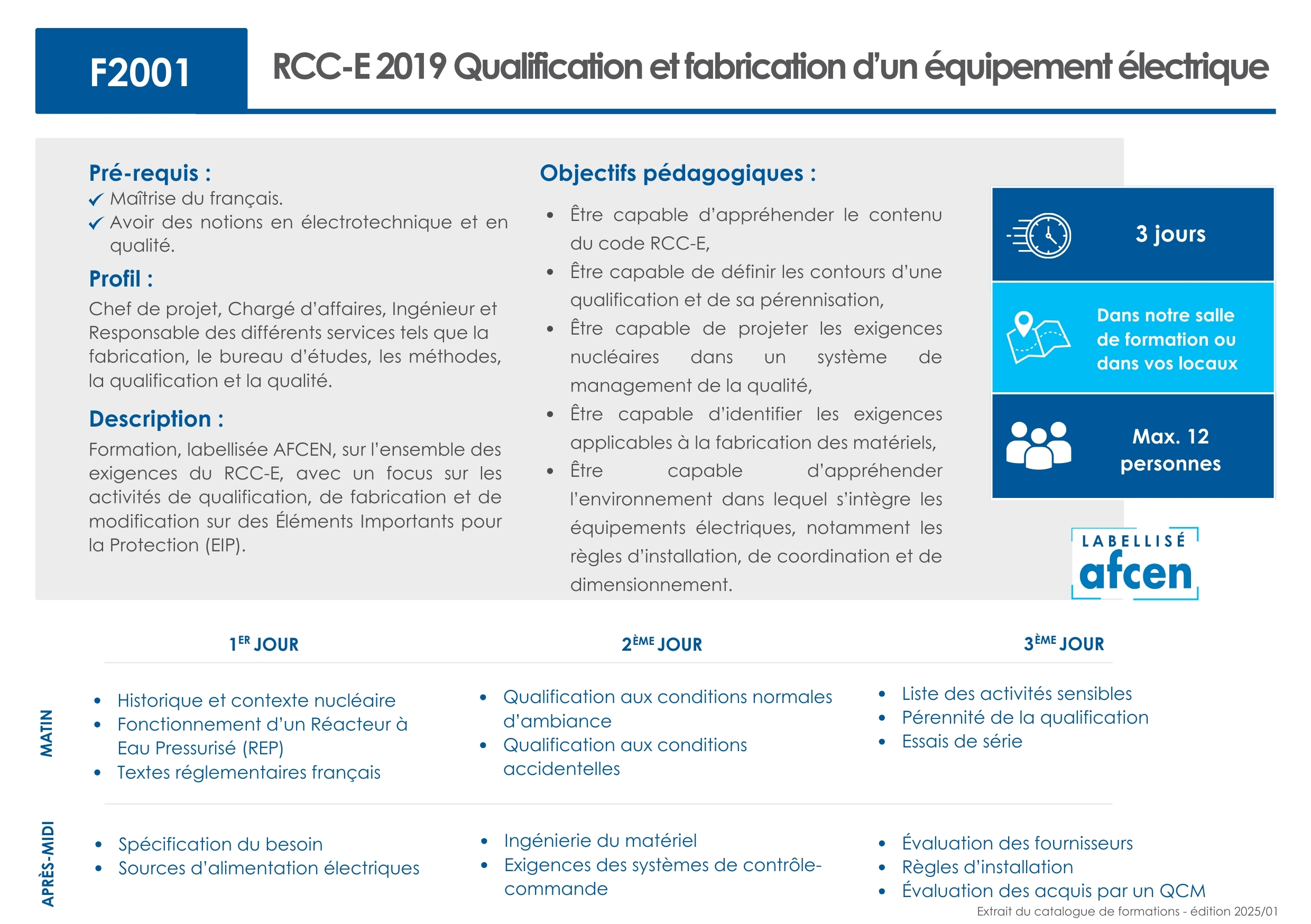 F2001 - RCC-E 2019 - 3 jours