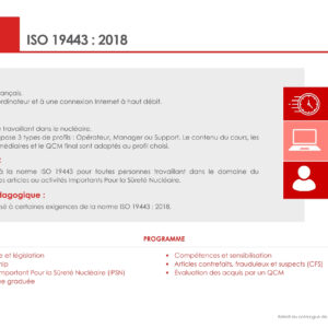 E-learning : Norme ISO 19443