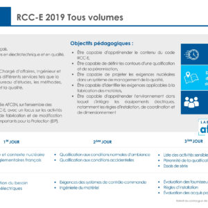 F2301 - RCC-E 2019 - 3 jours