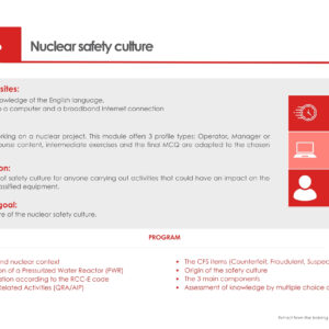 E-learning nuclear safety culture