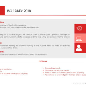E-learning: ISO 19443 standard