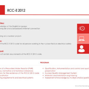 E-learning : RCC-E 2012