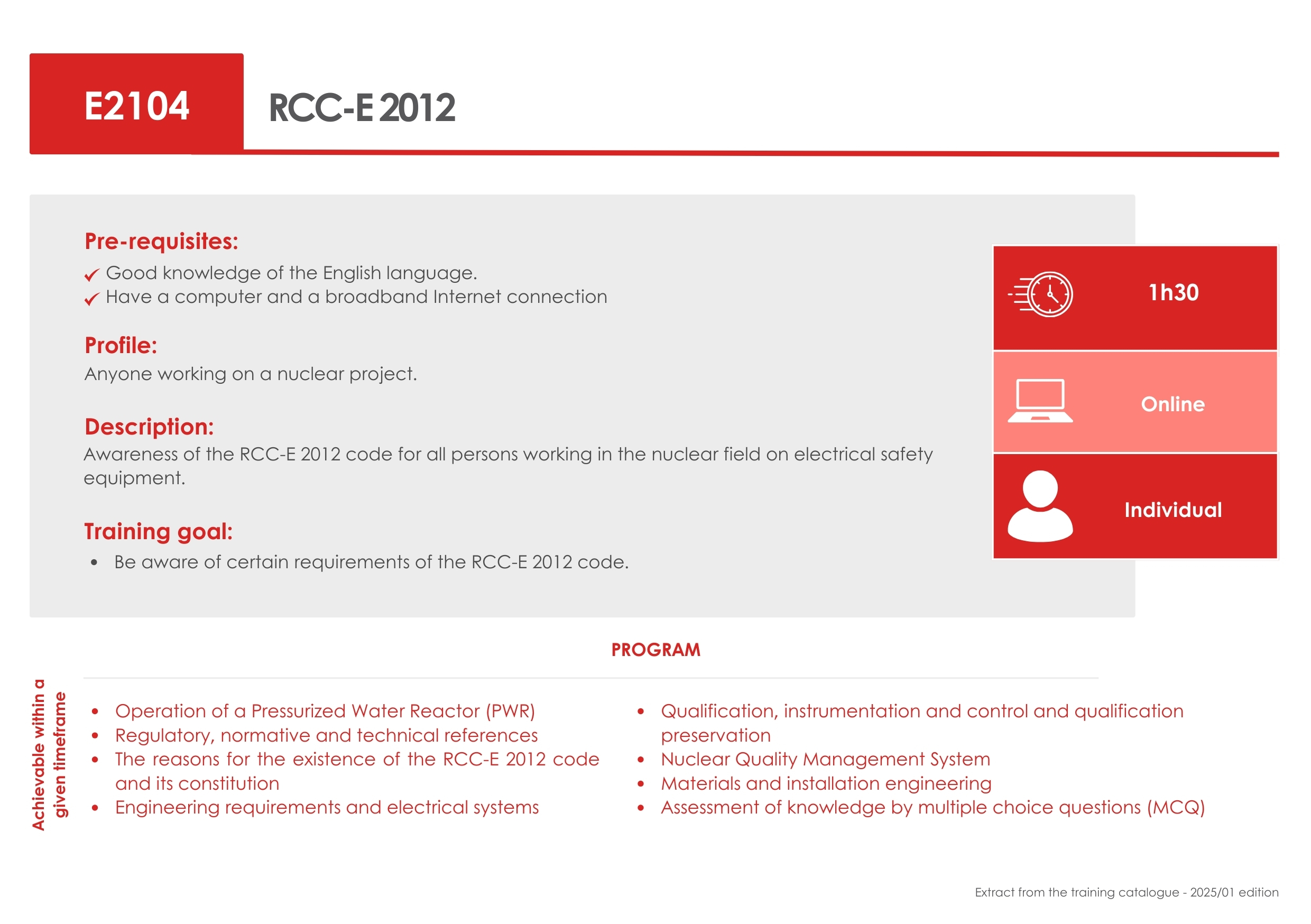 E-learning 2012 RCC-E code