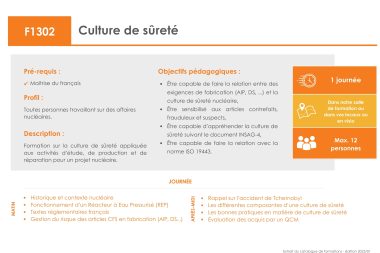 F1302 - Culture de sûreté nucléaire