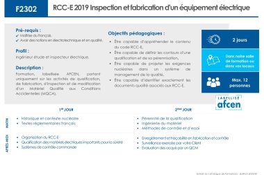 F2302 - RCC-E 2019 - 2 jours
