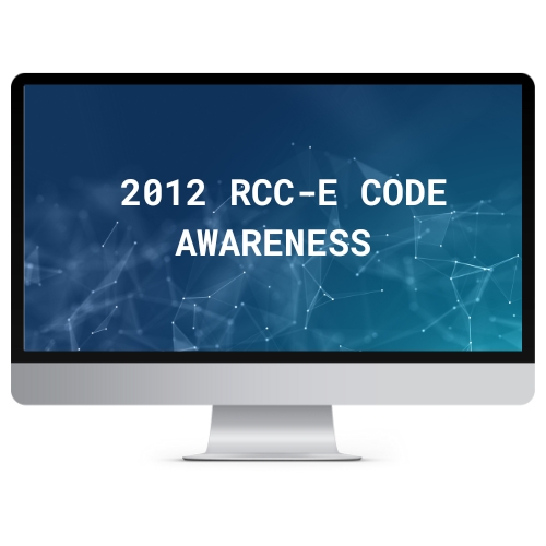 Image showing a computer screen with the words: 2012 rcc-e code awareness